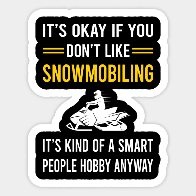 Smart People Hobby Snowmobiling Snowmobile Sticker by Good Day